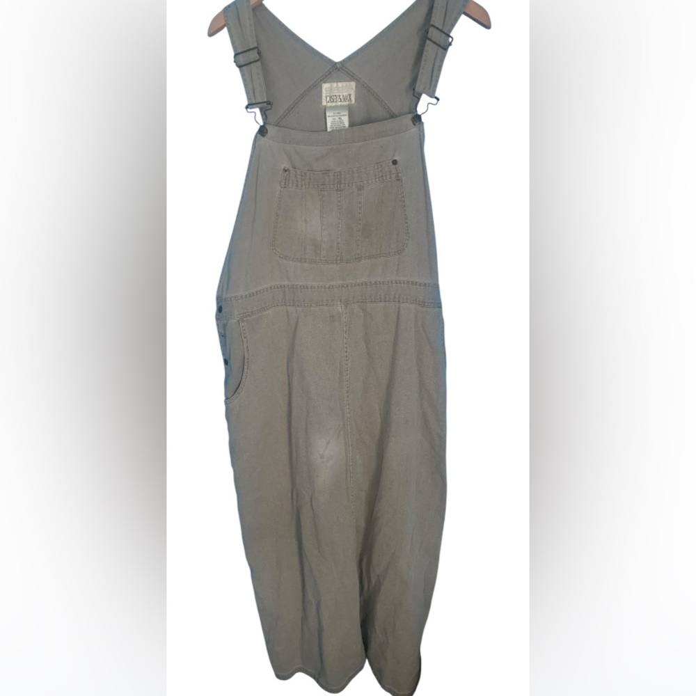 Casey & Max Vintage Green Denim Overall Dress Size XL
